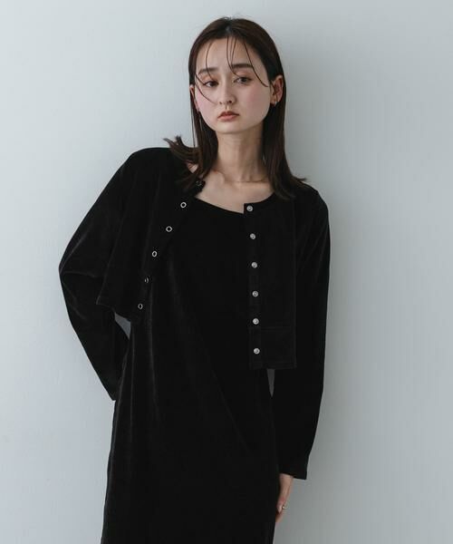 SENSE OF PLACE by URBAN RESEARCH / センスオブプレイス バイ アーバンリサーチ ワンピース | 2Pベロアアンサンブルワンピース | 詳細14