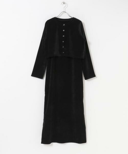SENSE OF PLACE by URBAN RESEARCH / センスオブプレイス バイ アーバンリサーチ ワンピース | 2Pベロアアンサンブルワンピース | 詳細18