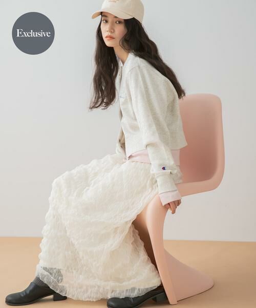 SENSE OF PLACE by URBAN RESEARCH / センスオブプレイス バイ アーバンリサーチ カーディガン・ボレロ | 『別注』CHAMPION×SENSE OF PLACE　スウェットカーディガン（オートミール）