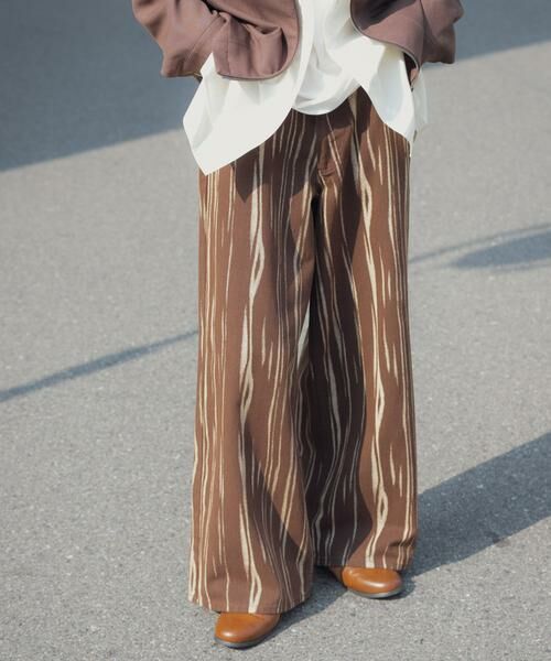 SENSE OF PLACE by URBAN RESEARCH / センスオブプレイス バイ アーバンリサーチ デニムパンツ | マーブルプリントワイドデニム | 詳細18