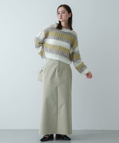 SENSE OF PLACE by URBAN RESEARCH / センスオブプレイス バイ アーバンリサーチ ニット・セーター | 『洗濯可』ミックスヤーンワイドボーダーニット | 詳細4
