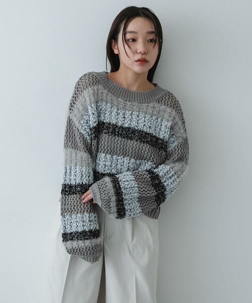 SENSE OF PLACE by URBAN RESEARCH / センスオブプレイス バイ アーバンリサーチ ニット・セーター | 『洗濯可』ミックスヤーンワイドボーダーニット | 詳細20