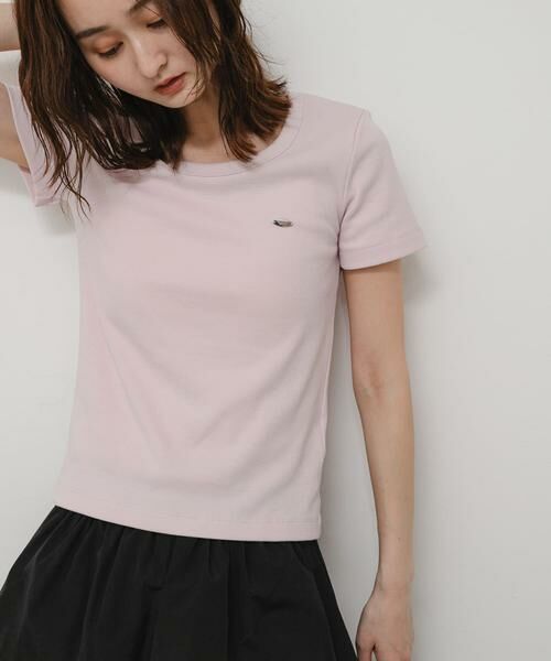 SENSE OF PLACE by URBAN RESEARCH / センスオブプレイス バイ アーバンリサーチ Tシャツ | ラウンドネックリブTシャツ(半袖)（ピンク）