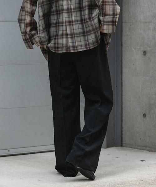 SENSE OF PLACE by URBAN RESEARCH / センスオブプレイス バイ アーバンリサーチ その他パンツ | 『一部WEB限定』『UR TECH DRYLUXE』リネンライクワイドパンツ | 詳細3