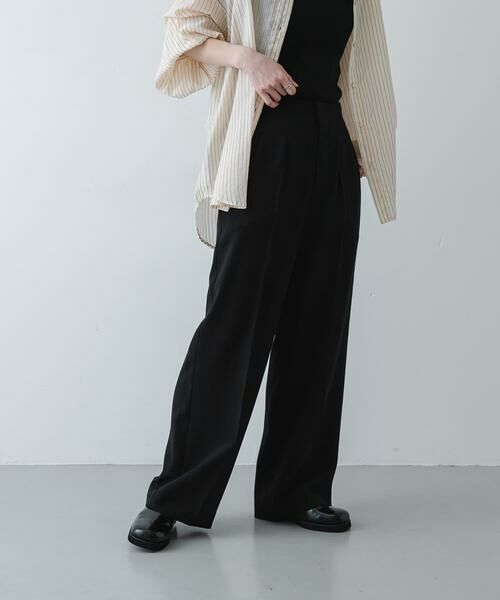 SENSE OF PLACE by URBAN RESEARCH / センスオブプレイス バイ アーバンリサーチ その他パンツ | 『一部WEB限定』『UR TECH DRYLUXE』リネンライクワイドパンツ | 詳細9