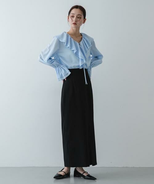 SENSE OF PLACE by URBAN RESEARCH / センスオブプレイス バイ アーバンリサーチ スカート | 『一部WEB限定』『UR TECH DRYLUXE』リネンライクスリットタイトスカート | 詳細9
