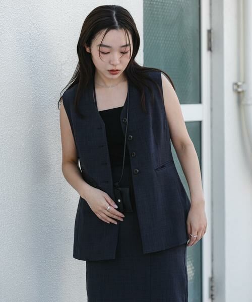 SENSE OF PLACE by URBAN RESEARCH / センスオブプレイス バイ アーバンリサーチ ベスト | 『UR TECH DRYLUXE』リネンライクジレ | 詳細2