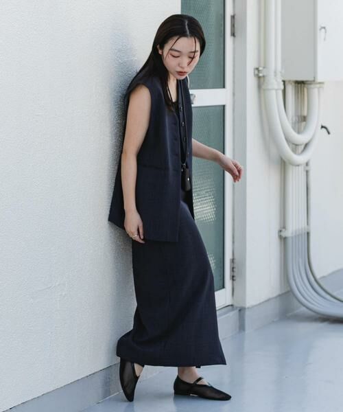 SENSE OF PLACE by URBAN RESEARCH / センスオブプレイス バイ アーバンリサーチ ベスト | 『UR TECH DRYLUXE』リネンライクジレ | 詳細5