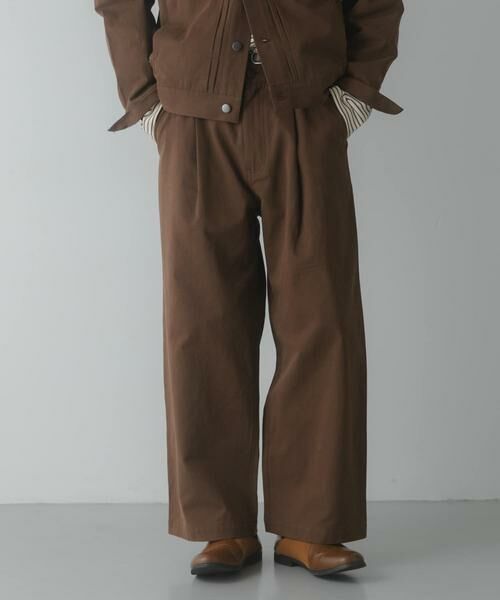 SENSE OF PLACE by URBAN RESEARCH / センスオブプレイス バイ アーバンリサーチ その他パンツ | コットンツイルタックワイドパンツ | 詳細3