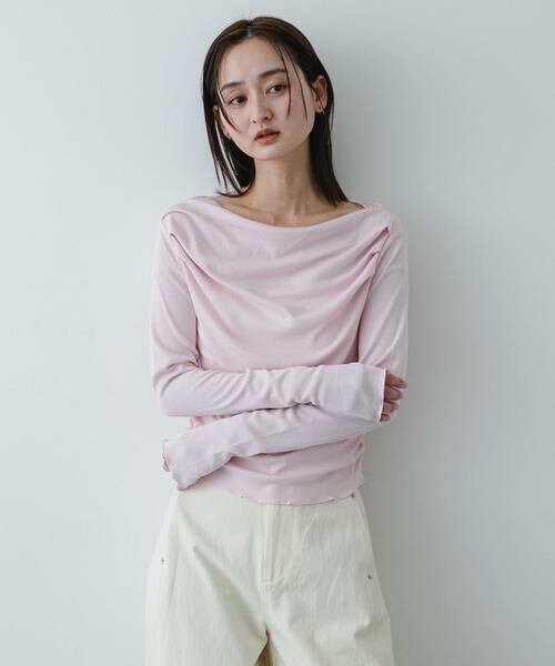 SENSE OF PLACE by URBAN RESEARCH / センスオブプレイス バイ アーバンリサーチ Tシャツ | シアードレープリブトップ | 詳細1