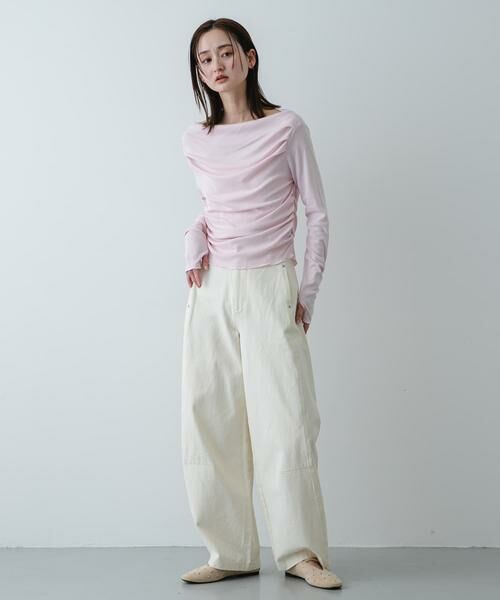 SENSE OF PLACE by URBAN RESEARCH / センスオブプレイス バイ アーバンリサーチ Tシャツ | シアードレープリブトップ | 詳細3