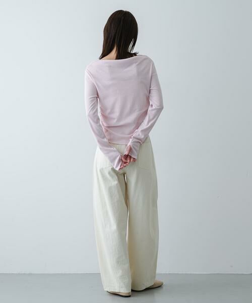 SENSE OF PLACE by URBAN RESEARCH / センスオブプレイス バイ アーバンリサーチ Tシャツ | シアードレープリブトップ | 詳細4