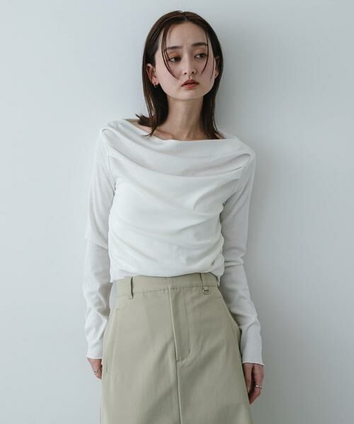 SENSE OF PLACE by URBAN RESEARCH / センスオブプレイス バイ アーバンリサーチ Tシャツ | シアードレープリブトップ | 詳細11