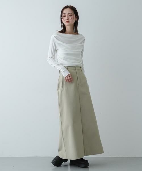 SENSE OF PLACE by URBAN RESEARCH / センスオブプレイス バイ アーバンリサーチ Tシャツ | シアードレープリブトップ | 詳細13