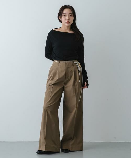 SENSE OF PLACE by URBAN RESEARCH / センスオブプレイス バイ アーバンリサーチ Tシャツ | シアードレープリブトップ | 詳細20