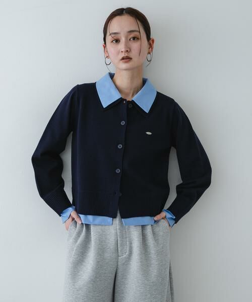 SENSE OF PLACE by URBAN RESEARCH / センスオブプレイス バイ アーバンリサーチ ニット・セーター | 『洗濯可』プレートツキシャツドッキングニットカーディガン | 詳細1