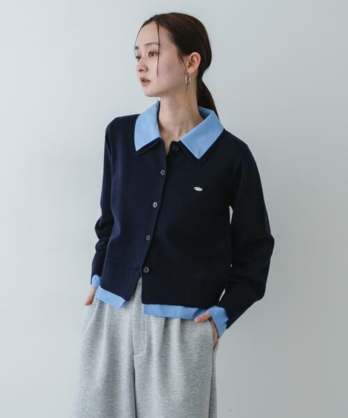 SENSE OF PLACE by URBAN RESEARCH / センスオブプレイス バイ アーバンリサーチ ニット・セーター | 『洗濯可』プレートツキシャツドッキングニットカーディガン | 詳細3