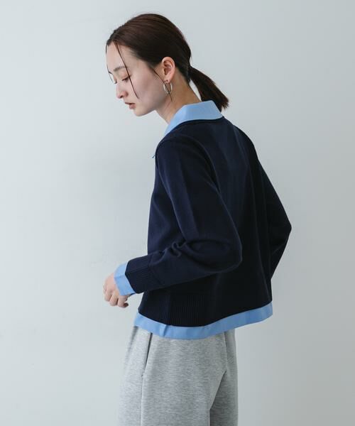 SENSE OF PLACE by URBAN RESEARCH / センスオブプレイス バイ アーバンリサーチ ニット・セーター | 『洗濯可』プレートツキシャツドッキングニットカーディガン | 詳細4