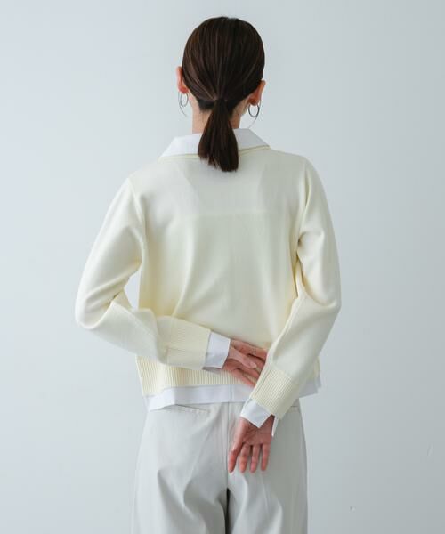 SENSE OF PLACE by URBAN RESEARCH / センスオブプレイス バイ アーバンリサーチ ニット・セーター | 『洗濯可』プレートツキシャツドッキングニットカーディガン | 詳細15
