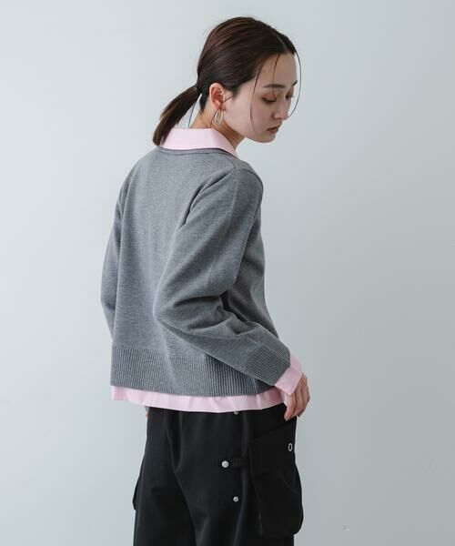 SENSE OF PLACE by URBAN RESEARCH / センスオブプレイス バイ アーバンリサーチ ニット・セーター | 『洗濯可』プレートツキシャツドッキングニットカーディガン | 詳細23