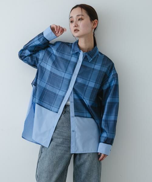 SENSE OF PLACE by URBAN RESEARCH / センスオブプレイス バイ アーバンリサーチ シャツ・ブラウス | シアーチェックレイヤードシャツ | 詳細1