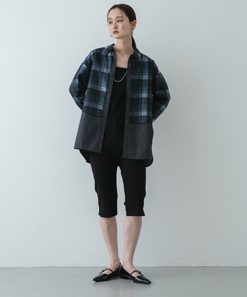 SENSE OF PLACE by URBAN RESEARCH / センスオブプレイス バイ アーバンリサーチ シャツ・ブラウス | シアーチェックレイヤードシャツ（ブラック系その他）