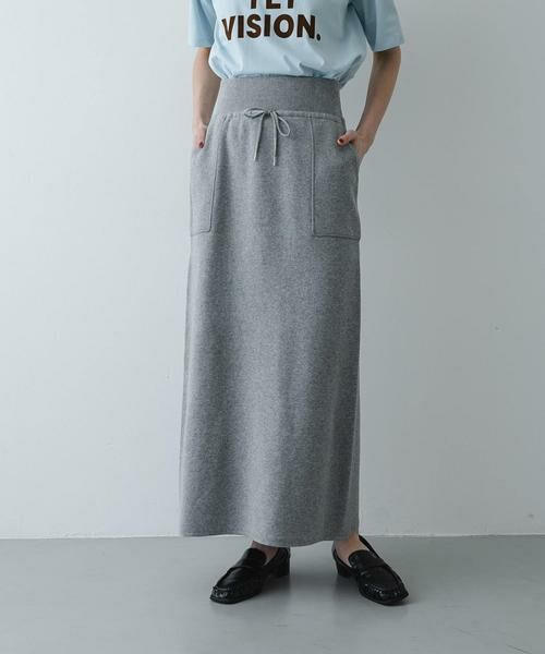 SENSE OF PLACE by URBAN RESEARCH / センスオブプレイス バイ アーバンリサーチ スカート | 『洗濯可』スウェットライクニットスカート（グレー）