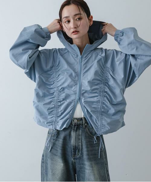 SENSE OF PLACE by URBAN RESEARCH / センスオブプレイス バイ アーバンリサーチ ブルゾン | シャーリングライトブルゾン（ライトブルー）