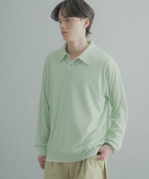 SENSE OF PLACE by URBAN RESEARCH / センスオブプレイス バイ アーバンリサーチ ポロシャツ | シアーロングスリーブポロシャツ | 詳細3