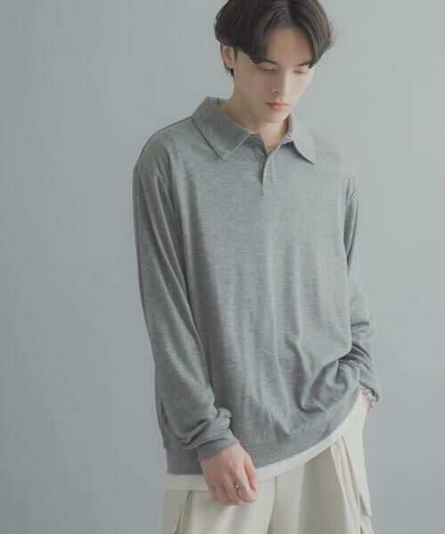 SENSE OF PLACE by URBAN RESEARCH / センスオブプレイス バイ アーバンリサーチ ポロシャツ | シアーロングスリーブポロシャツ | 詳細11
