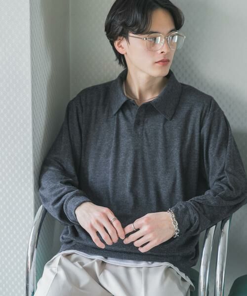 SENSE OF PLACE by URBAN RESEARCH / センスオブプレイス バイ アーバンリサーチ ポロシャツ | シアーロングスリーブポロシャツ | 詳細22