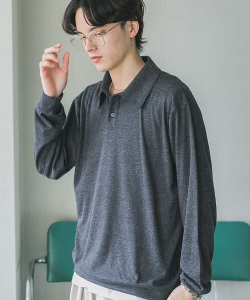 SENSE OF PLACE by URBAN RESEARCH / センスオブプレイス バイ アーバンリサーチ ポロシャツ | シアーロングスリーブポロシャツ | 詳細24