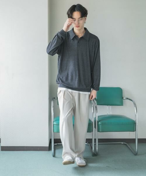 SENSE OF PLACE by URBAN RESEARCH / センスオブプレイス バイ アーバンリサーチ ポロシャツ | シアーロングスリーブポロシャツ | 詳細28