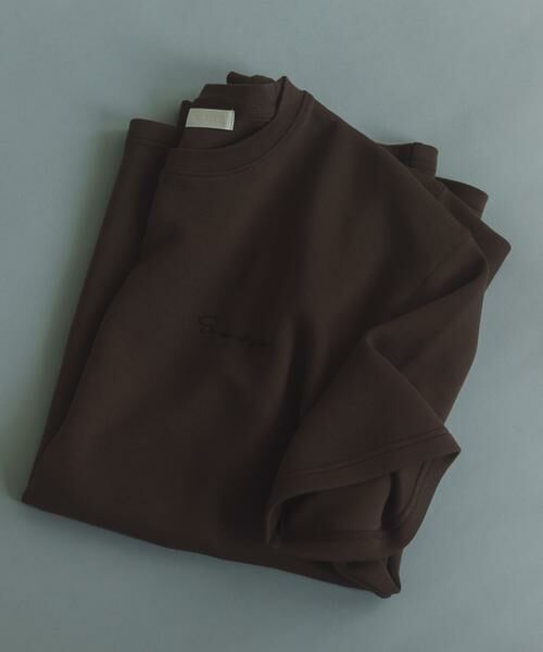 SENSE OF PLACE by URBAN RESEARCH / センスオブプレイス バイ アーバンリサーチ Tシャツ | 『一部WEB限定カラー』『接触冷感/速乾』シシュウダンボールポンチショートスリーブTシャツ（ブラウン）