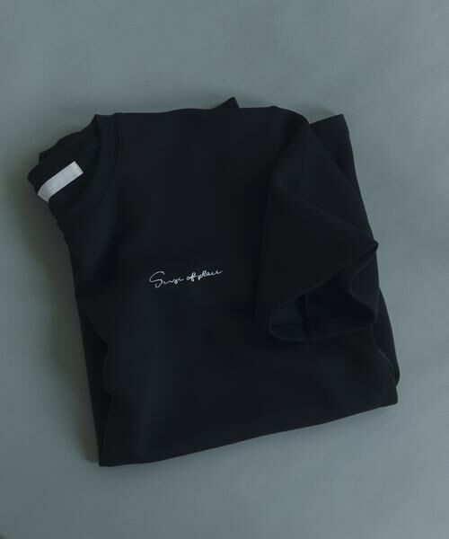 SENSE OF PLACE by URBAN RESEARCH / センスオブプレイス バイ アーバンリサーチ Tシャツ | 『一部WEB限定カラー』『接触冷感/速乾』シシュウダンボールポンチショートスリーブTシャツ（ブラック）