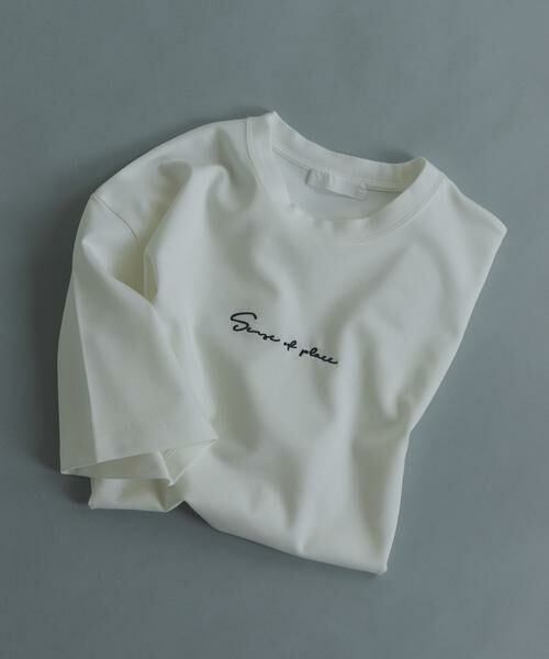 SENSE OF PLACE by URBAN RESEARCH / センスオブプレイス バイ アーバンリサーチ Tシャツ | 『一部WEB限定カラー』シシュウポンチショートスリーブTシャツ（ホワイト）