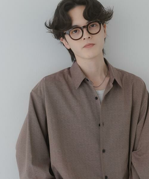 SENSE OF PLACE by URBAN RESEARCH / センスオブプレイス バイ アーバンリサーチ シャツ・ブラウス | カラースラブレギュラーカラーシャツ（ブラウン）