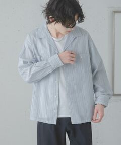 SENSE OF PLACE by URBAN RESEARCH / センスオブプレイス バイ アーバンリサーチ シャツ・ブラウス | スラブストライプオープンカラーシャツ
