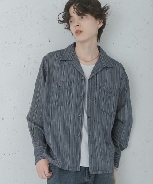 SENSE OF PLACE by URBAN RESEARCH / センスオブプレイス バイ アーバンリサーチ シャツ・ブラウス | スラブストライプオープンカラーシャツ | 詳細9