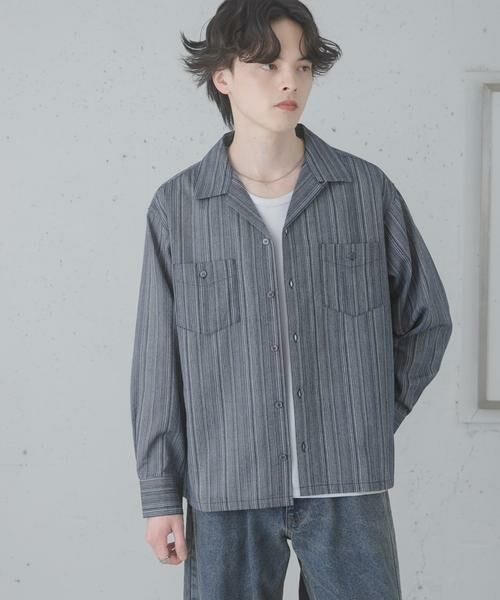 SENSE OF PLACE by URBAN RESEARCH / センスオブプレイス バイ アーバンリサーチ シャツ・ブラウス | スラブストライプオープンカラーシャツ | 詳細10