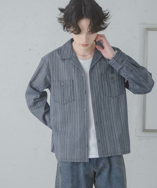 SENSE OF PLACE by URBAN RESEARCH / センスオブプレイス バイ アーバンリサーチ シャツ・ブラウス | スラブストライプオープンカラーシャツ | 詳細11