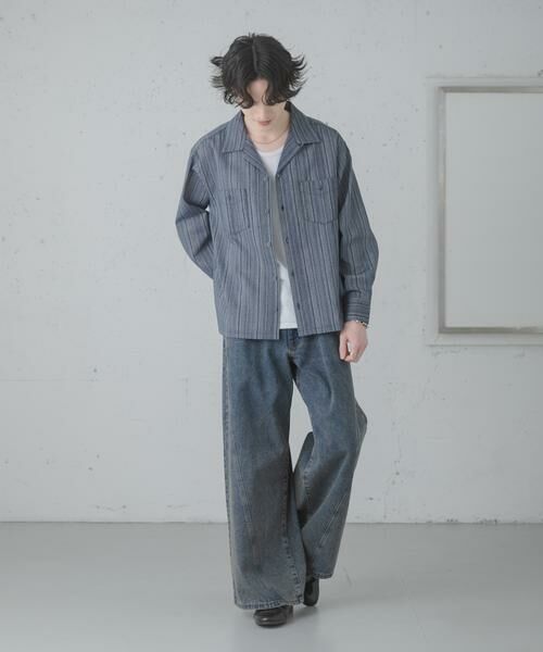SENSE OF PLACE by URBAN RESEARCH / センスオブプレイス バイ アーバンリサーチ シャツ・ブラウス | スラブストライプオープンカラーシャツ | 詳細14
