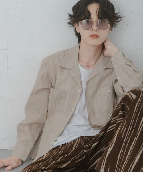 SENSE OF PLACE by URBAN RESEARCH / センスオブプレイス バイ アーバンリサーチ シャツ・ブラウス | スラブストライプオープンカラーシャツ | 詳細21