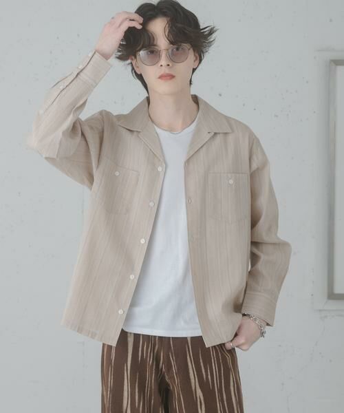 SENSE OF PLACE by URBAN RESEARCH / センスオブプレイス バイ アーバンリサーチ シャツ・ブラウス | スラブストライプオープンカラーシャツ | 詳細23