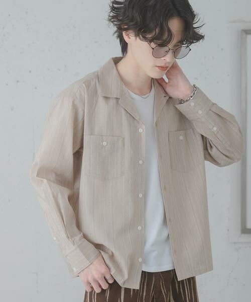 SENSE OF PLACE by URBAN RESEARCH / センスオブプレイス バイ アーバンリサーチ シャツ・ブラウス | スラブストライプオープンカラーシャツ | 詳細24