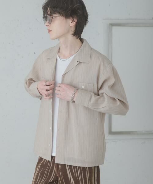 SENSE OF PLACE by URBAN RESEARCH / センスオブプレイス バイ アーバンリサーチ シャツ・ブラウス | スラブストライプオープンカラーシャツ | 詳細25