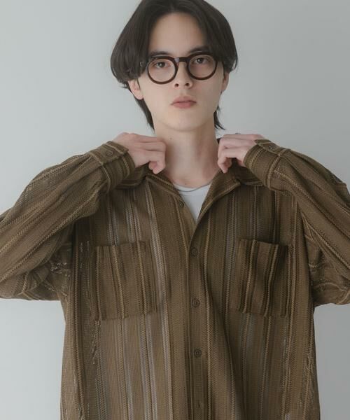 SENSE OF PLACE by URBAN RESEARCH / センスオブプレイス バイ アーバンリサーチ シャツ・ブラウス | ダブルポケットオープンカラーレースシャツ | 詳細1