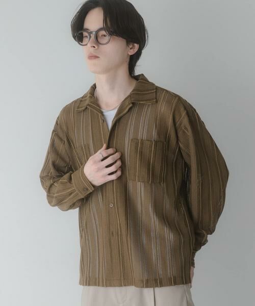 SENSE OF PLACE by URBAN RESEARCH / センスオブプレイス バイ アーバンリサーチ シャツ・ブラウス | ダブルポケットオープンカラーレースシャツ | 詳細3