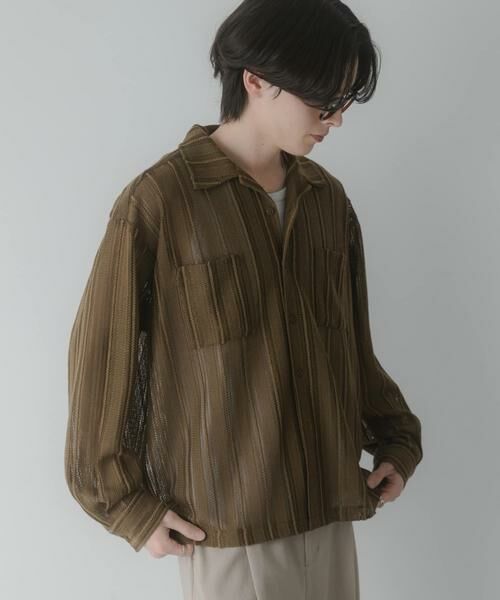 SENSE OF PLACE by URBAN RESEARCH / センスオブプレイス バイ アーバンリサーチ シャツ・ブラウス | ダブルポケットオープンカラーレースシャツ | 詳細4