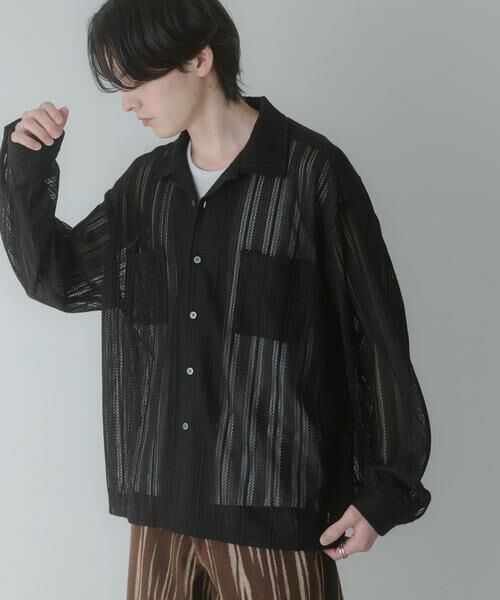 SENSE OF PLACE by URBAN RESEARCH / センスオブプレイス バイ アーバンリサーチ シャツ・ブラウス | ダブルポケットオープンカラーレースシャツ | 詳細25